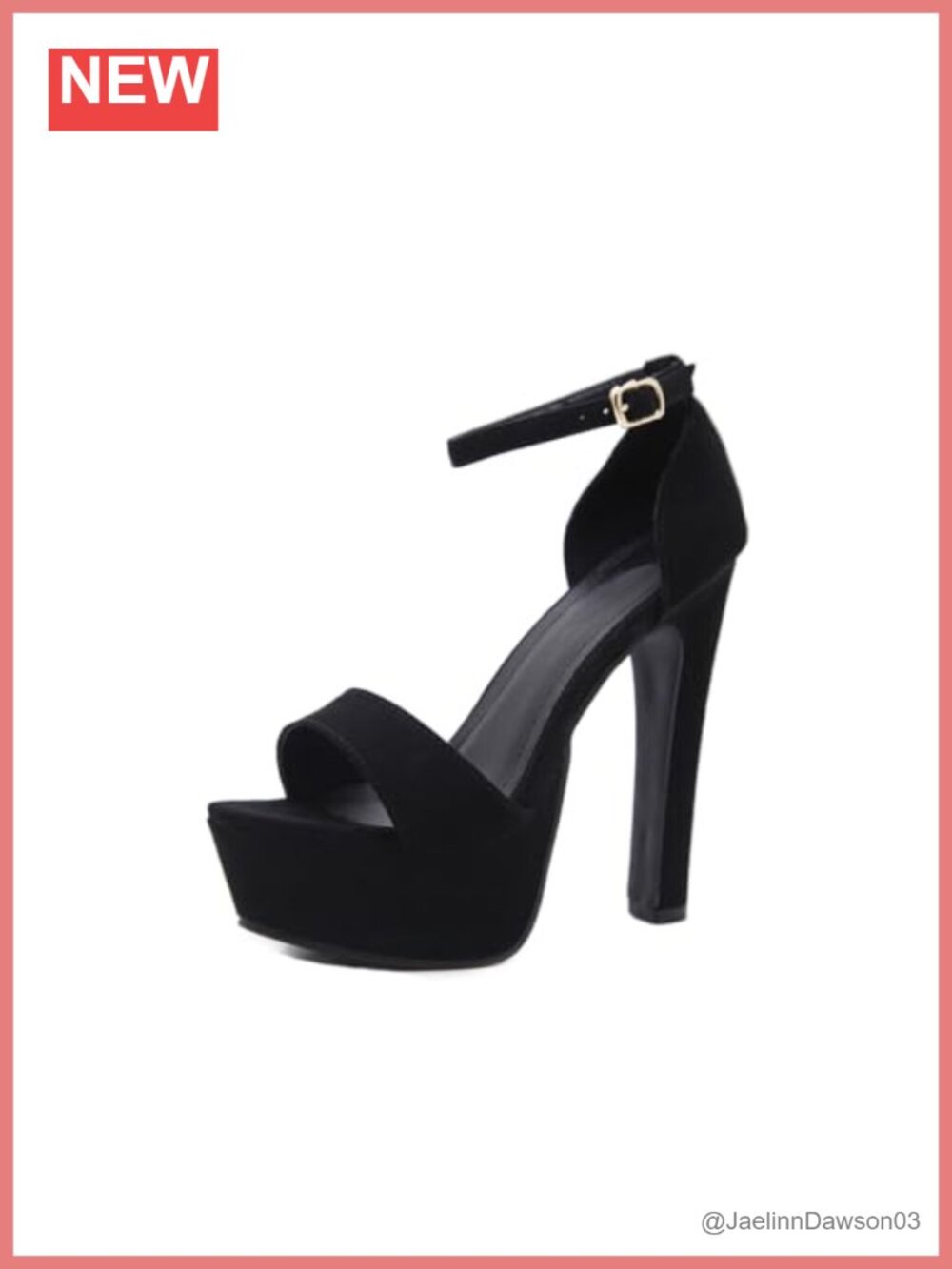 Nesyd Women's 5.5 Inch Platform Heel Ankle Strap Open Toe Sandals